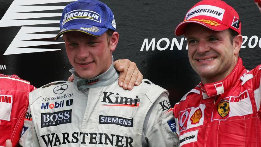 12.06.2005 Montreal, Canada, Michael Schumacher, GER, Ferrari with Kimi Raikkonen, FIN, Räikkönen, McLaren Mercedes and Rubens Barrichello, BRA, Ferrari - June, Formula 1 World Championship, Rd 8, Canadian Grand Prix, Montreal, CDN, Podium - www.xpb.