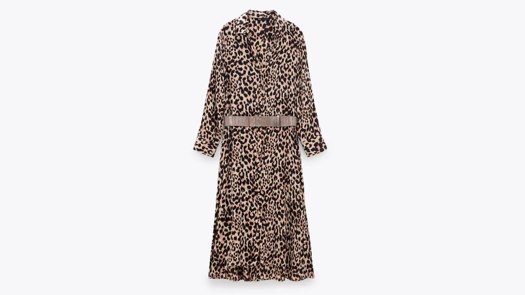 Satiniertes Leo-Kleid von Zara
