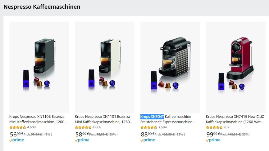 Amazon-Angebot des Tages: Krups Nespresso-Maschnine