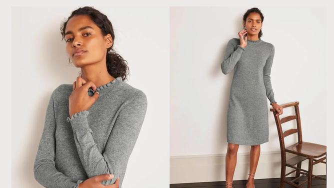 Strickkleid für Herbst-Look.