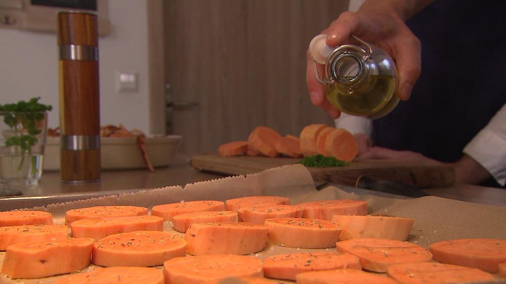 Süßkartoffeln vom Blech