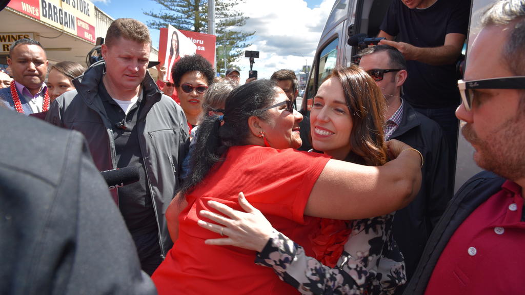 Premierministerin Jacinda Ardern im Wahlkampf