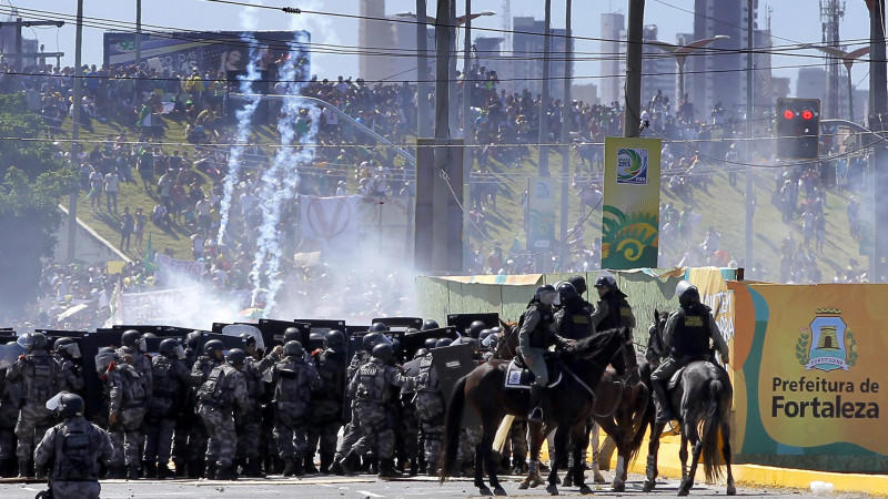 Randale in Brasilien