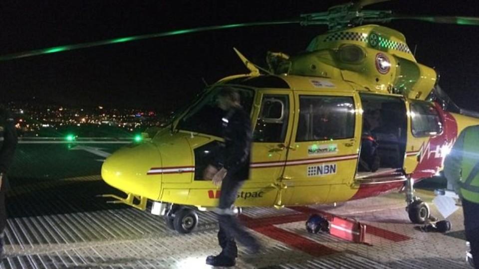 Dieser Hubschrauber brachte Alexander Kenney ins Krankenhaus