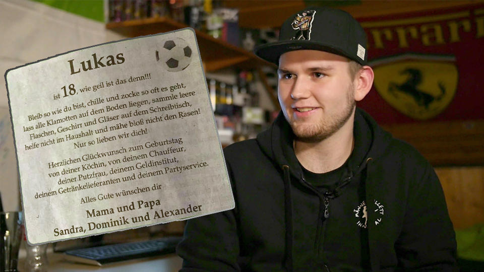 Lustige Anzeige zum 18. Geburtstag: Das sagt Lukas Kottwitz zum Familienwitz