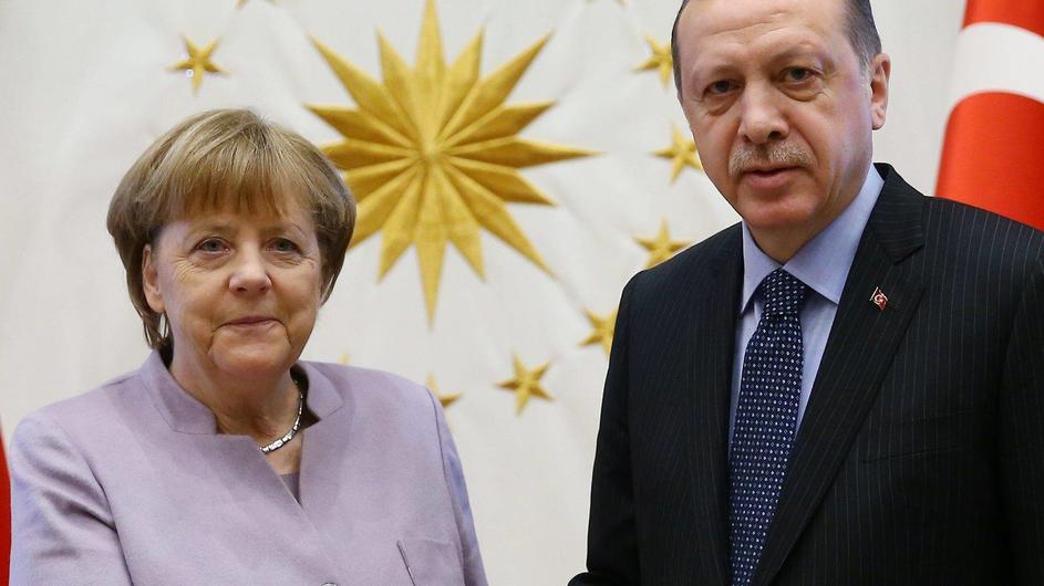 Bilder des Tages Turkish President Recep Tayyip Erdogan and Germany Prime Minister Angela Merkel meets at Presidential Palace, Ankara, Turkey. PUBLICATIONxINxGERxSUIxAUTxHUNxONLY DepoPhotos_15616100Images the Day Turkish President Recep Tayyip Erdoga