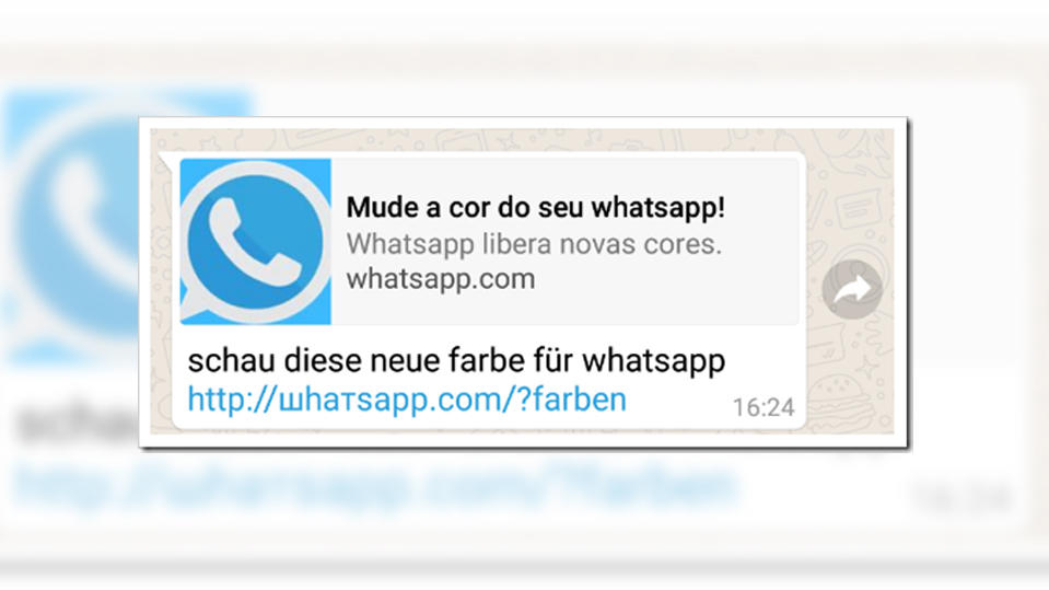 Whatsapp-Kettenbrief Falle "Neue Farben"