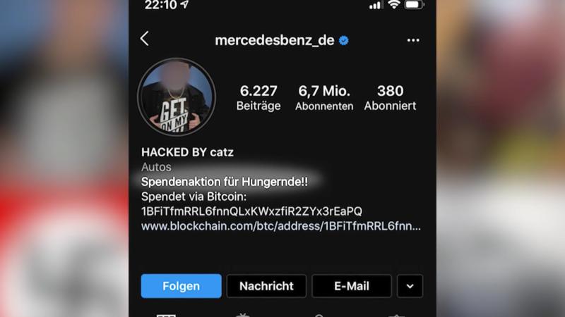 Instagram Mercedes Benz Gehackt