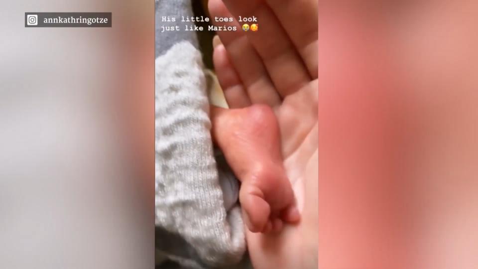 So Suss Ann Kathrin Gotze Teilt Das 1 Video Von Baby Rome