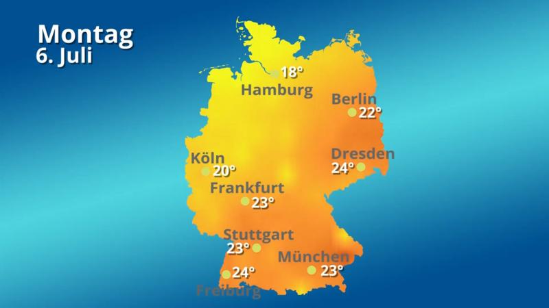 14-Tage-Wetter in Deutschland: Sommer mit Stotterstart in den Juli